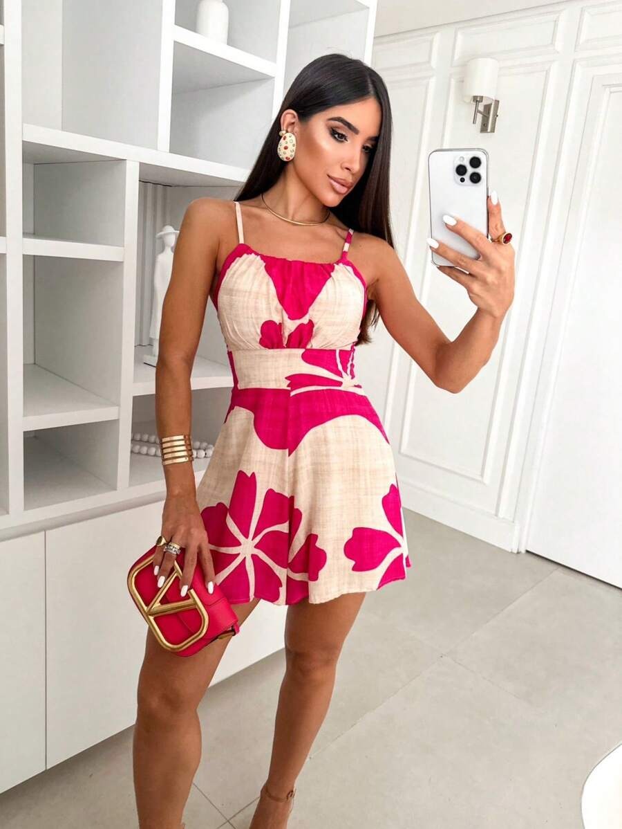Macacão Curto Estampado