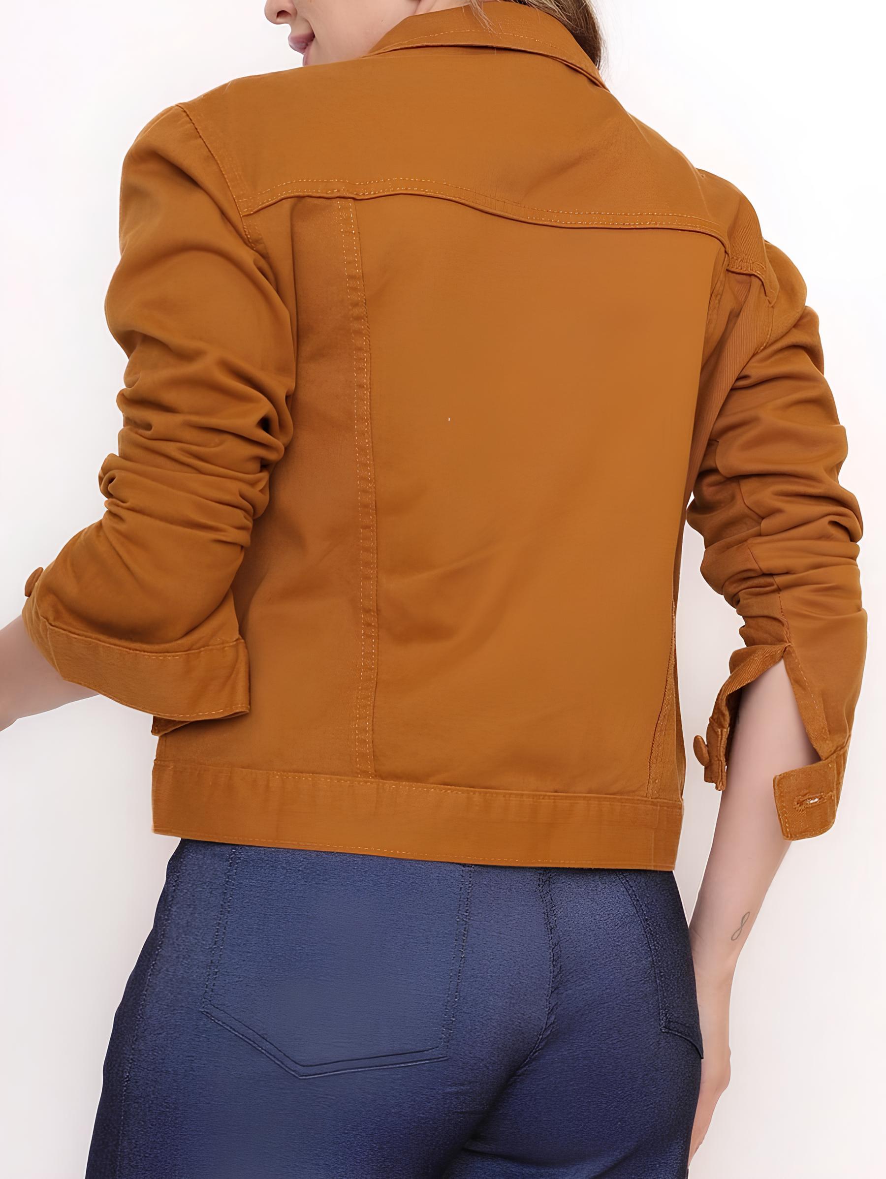 Jaqueta Feminina Jeans Colorida