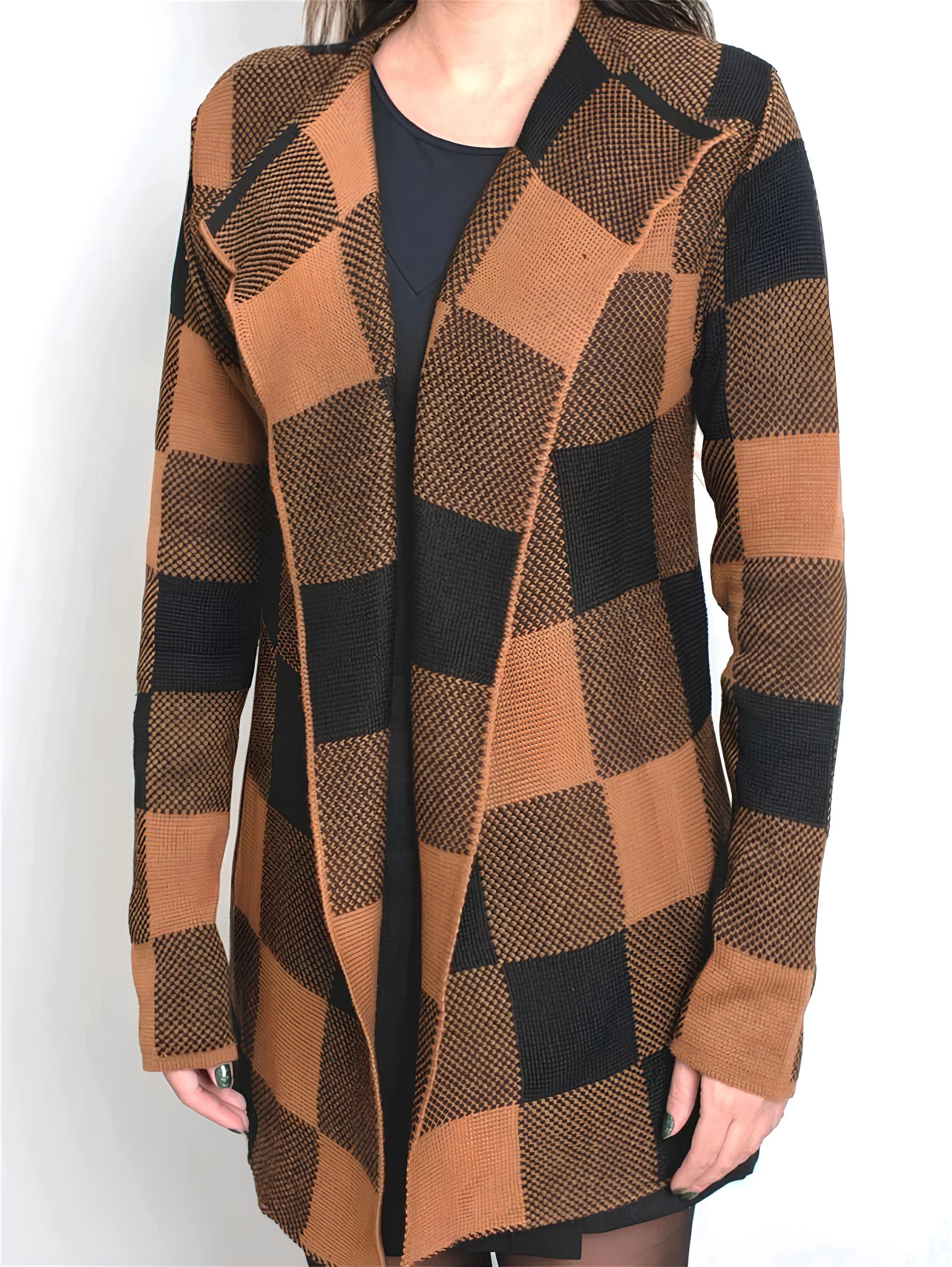 Blusa Manga Longa Cardigan Kimono
