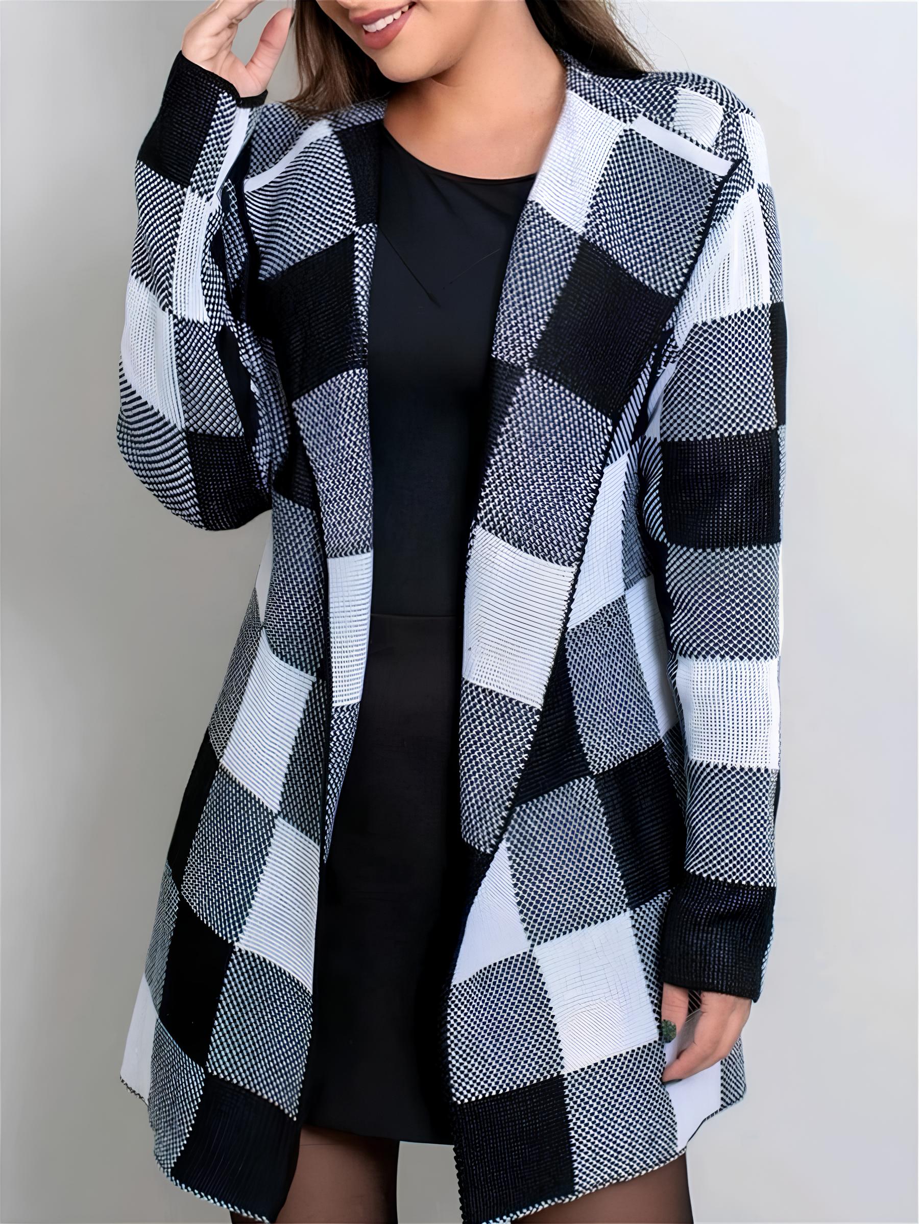 Blusa Manga Longa Cardigan Kimono