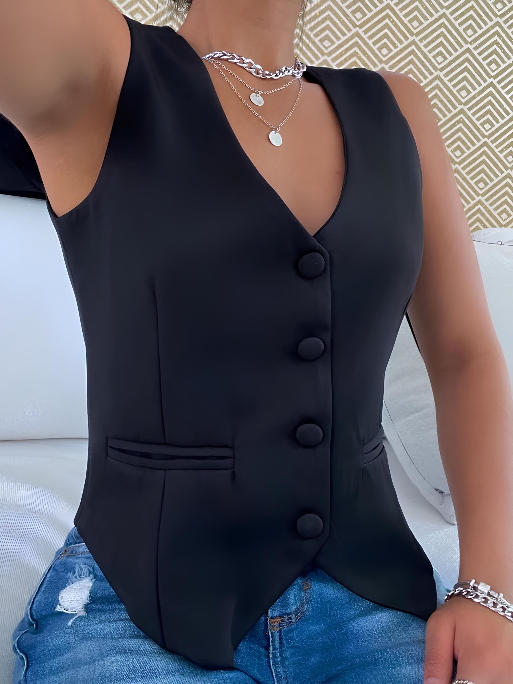 Blusa Colete em Alfaiataria