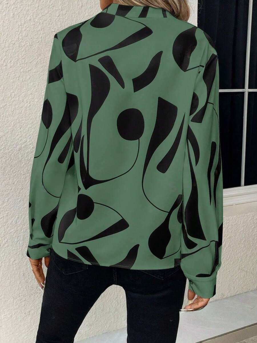 Blusa Manga Longa Casual Geovana