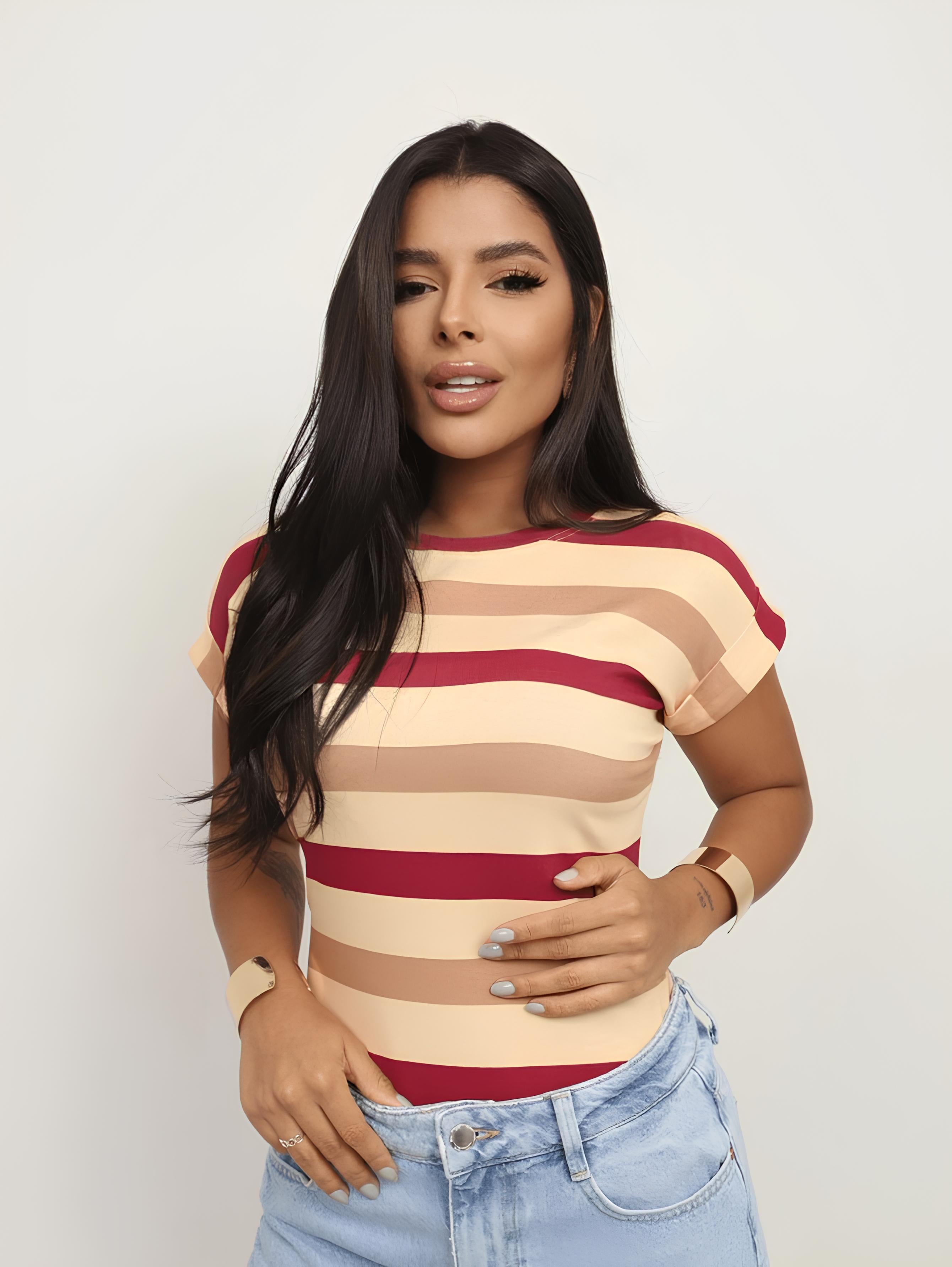 Blusa Listrada Colorida