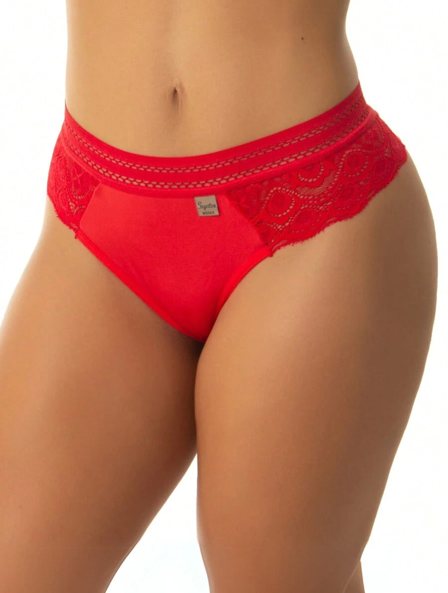 Kit 10 Peças Calcinhas Fio Duplo de Renda